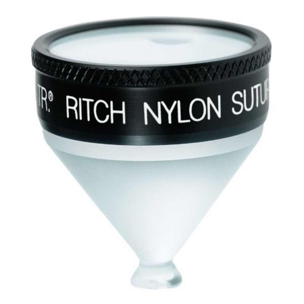 Suture en nylon de l'orifice oculaire