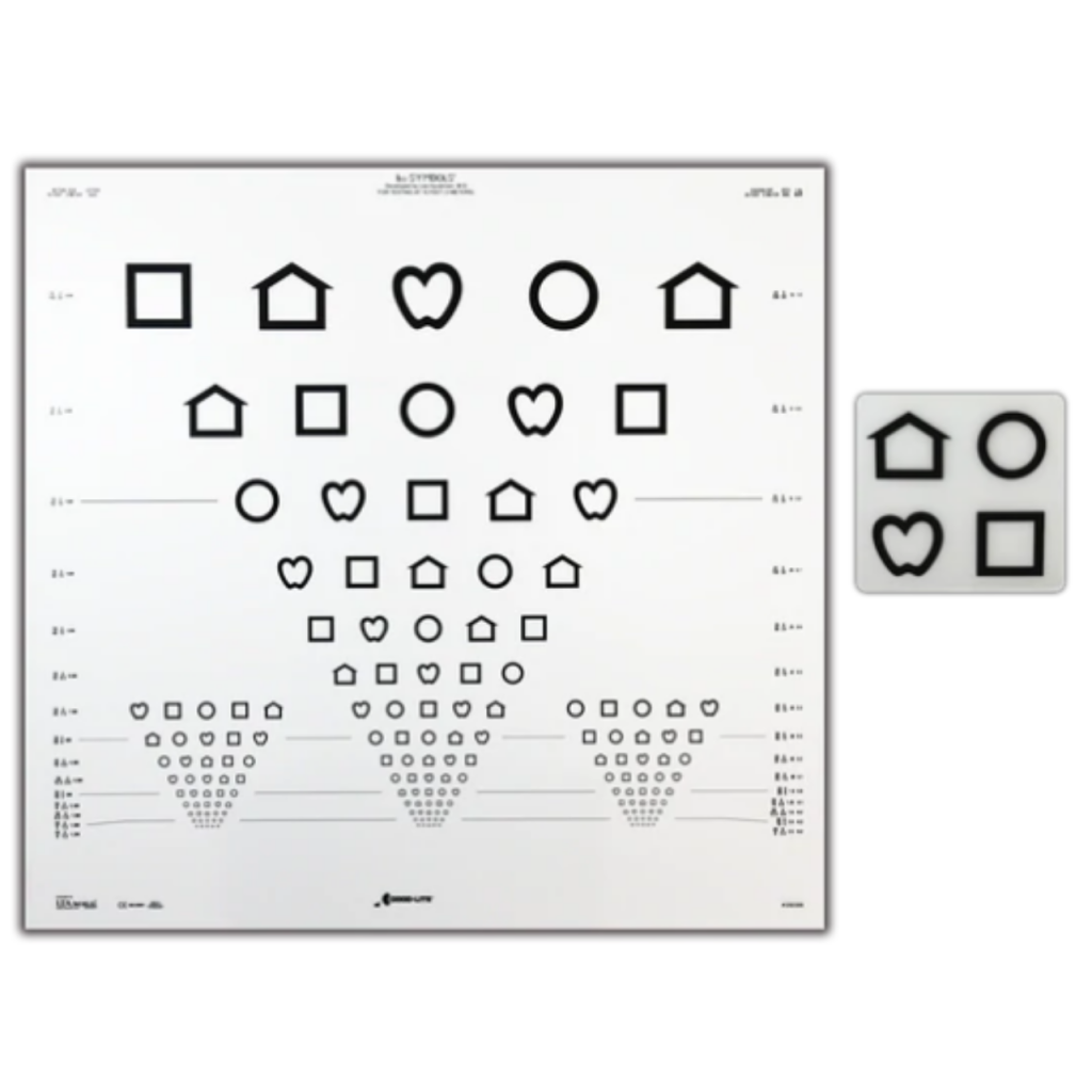 LEA SYMBOLS 15-LINE TRANSLUCENT ETDRS-STYLE DISTANCE CHARTS