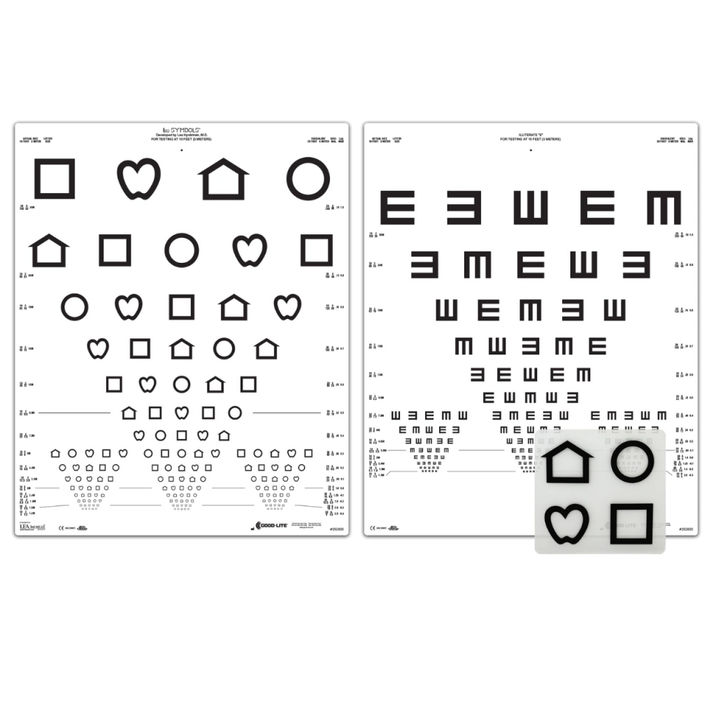 Good Lite Lea Symboles &amp; Tumbling E Chart Set